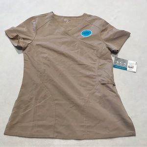 Scrubstar premium scrub top, beige, XS, NWT